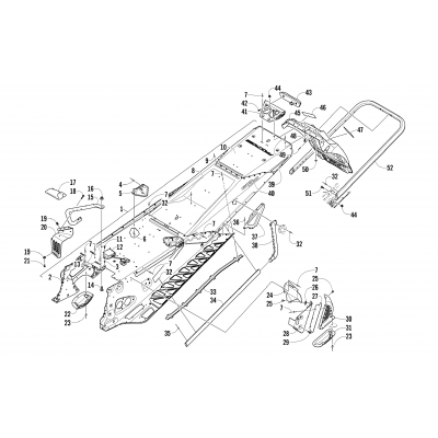 TUNNEL, REAR BUMPER, AND SNOWFLAP ASSEMBLY