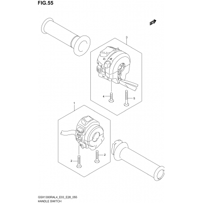 HANDLE SWITCH (GSX1300RAL4 E33)