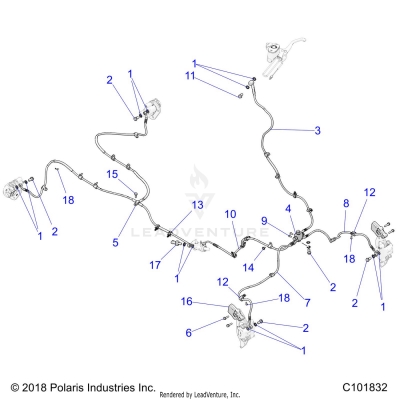 BRAKES, BRAKE LINES - A25SLZ95AF (C101832)