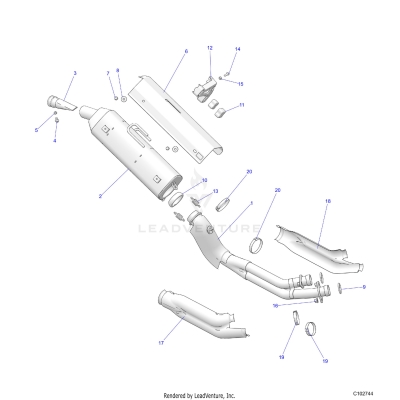 ENGINE, EXHAUST - A25SVA85A4 (C102744)