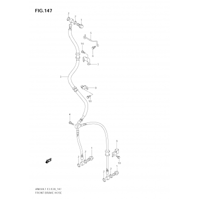 FRONT BRAKE HOSE (AN650 L1 E33)