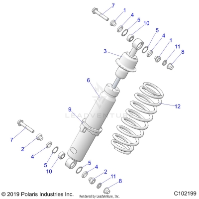 SUSPENSION, SHOCK, FRONT - A25SGE95CT/ET (C102199)
