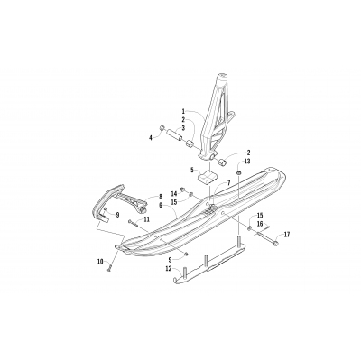 SKI AND SPINDLE ASSEMBLY