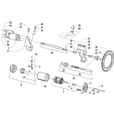 FLEX-DRIVE STARTER MOTOR ASSEMBLY (ESR)