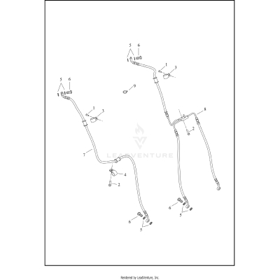 BRAKE LINES, FRONT - NON-ABS