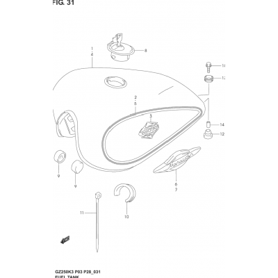 FUEL TANK (MODEL K2)