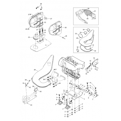 01- Engine Mount Plate/Muffler