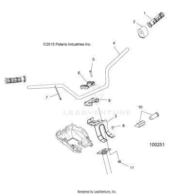STEERING, HANDLEBAR and CONTROLS - A17SEA57F1/SEE57F1/F2/FL (100251)