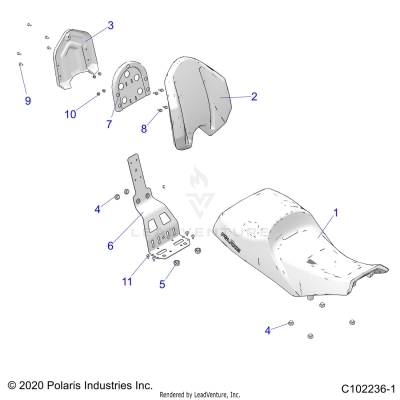 BODY, SEAT - A23SDE57K4 (C102236-1)