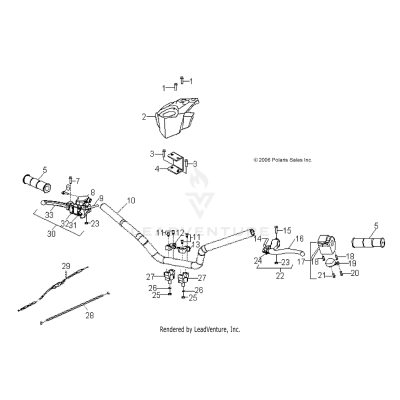 STEERING, HANDLEBAR - A19YAK05B7/B6 (49ATVHANDLEBAR07PRED50)
