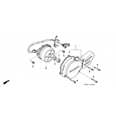 LEFT CRANKCASE COVER ('05-'06)