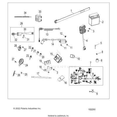 ELECTRICAL, SWITCHES, HARNESS and INDICATORS - A25YKA11N1/N5 (102293)