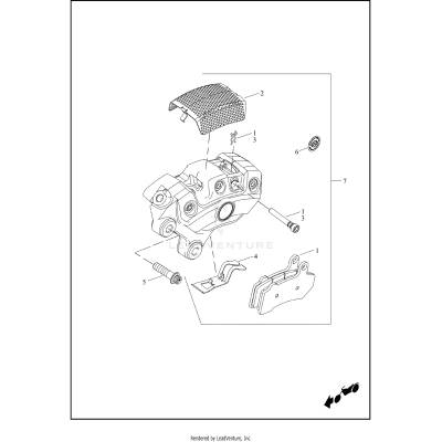 BRAKE CALIPER, FRONT