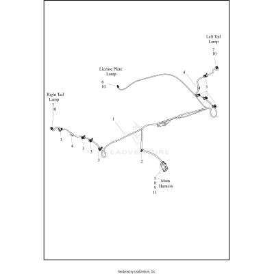 WIRE HARNESS, REAR LIGHTING - FLTRT (CAL, CAN, DOM)