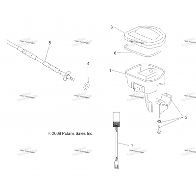 Steering, Controls & Throttle Asm. & Cable