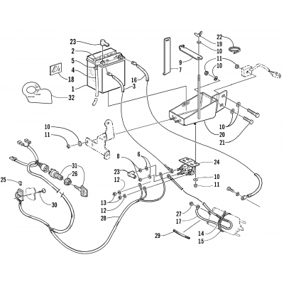 BATTERY, SOLENOID, AND CABLES (OPTIONAL)