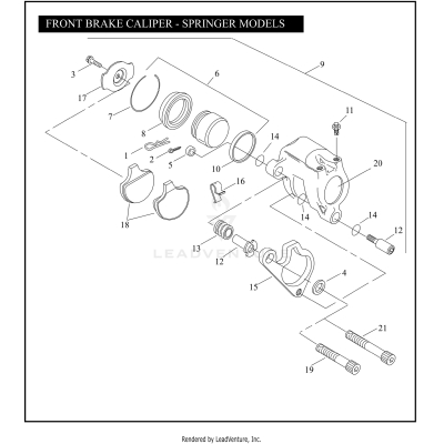 FRONT BRAKE CALIPER - SPRINGER MODELS