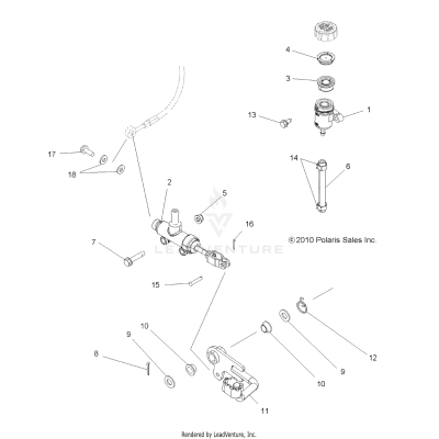 BRAKES, BRAKE PEDAL and MASTER CYLINDER - A19SWS57C1/C2/E1/E2  (49ATVBRAKEFOOT11SP500F)