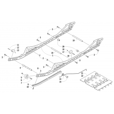 SLIDE RAIL AND TRACK ASSEMBLY