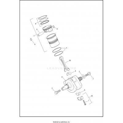 PISTONS AND FLYWHEEL ASSEMBLY