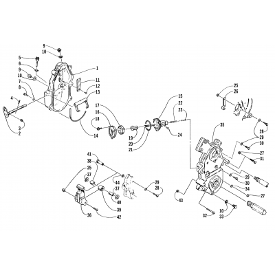 DROPCASE AND CHAIN TENSION ASSEMBLY