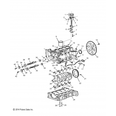 Engine, Cylinder Block And Related Parts All Options