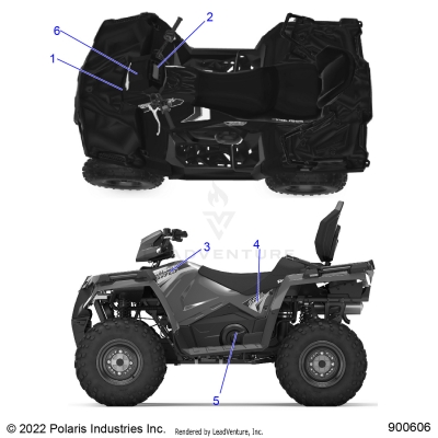 BODY, DECALS GRAPHIC - A23SDS57C4/E4 (900606)
