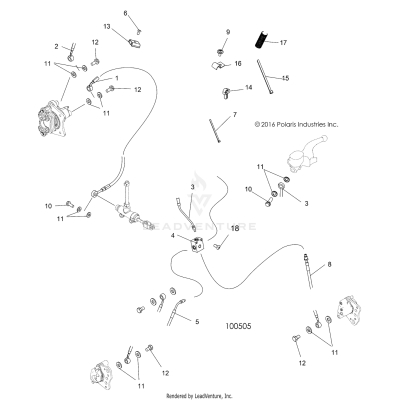 BRAKES, BRAKE LINES - A17SDA57A1/L2/E57A2 [100505]