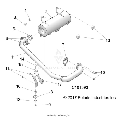 ENGINE, EXHAUST SYSTEM - A19DBA50A5 [C101383]