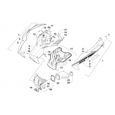 HOOD AND AIR INTAKE ASSEMBLY