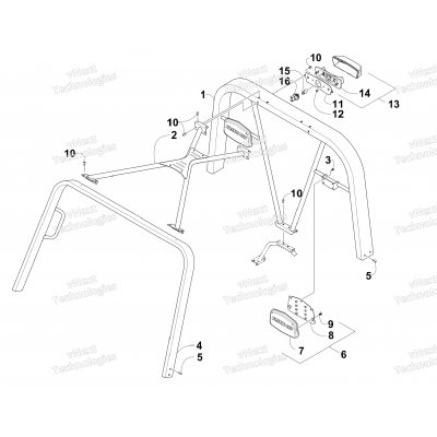 CANOPY AND TAILLIGHT ASSEMBLY