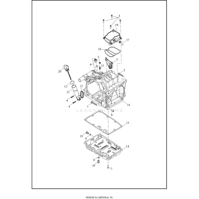 TRANSMISSION HOUSING, TOP COVER AND OIL PAN