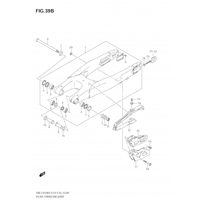 REAR SWINGING ARM (RM-Z450 L1)