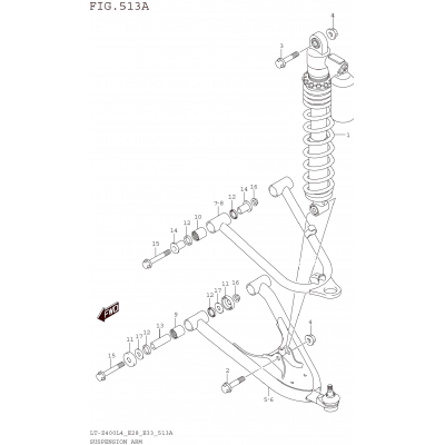 SUSPENSION ARM (LT-Z400L4 E28)