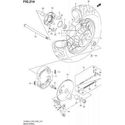 REAR WHEEL (VL800L4 E33)