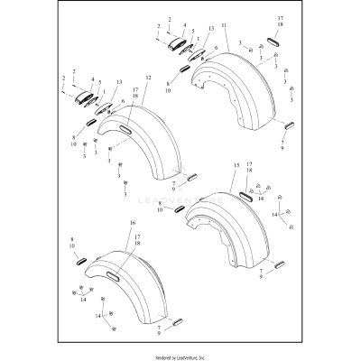 FENDERS, REAR AND TAIL LAMPS