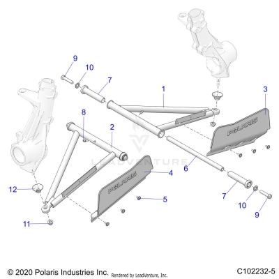 SUSPENSION, A-ARM and STRUT MOUNTING - A24S6E57A1 (C102232-5)