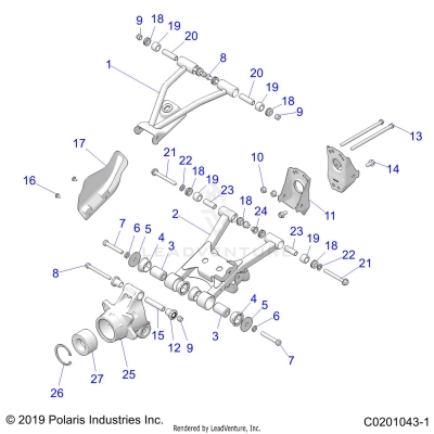 SUSPENSION, REAR - A20SEE57P1 (C0201043-1)