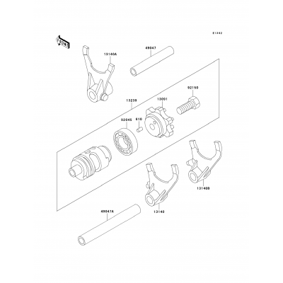 Gear Change Drum/Shift Fork(s)