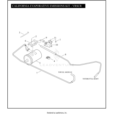 CALIFORNIA EVAPORATIVE EMISSIONS KIT - VRSCR