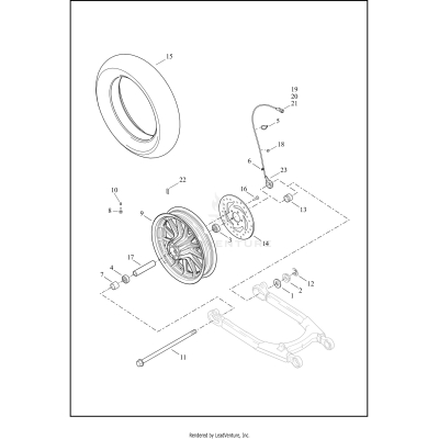 WHEELS, REAR, CAST - XL883L, XL883N, XL1200CX, XL1200NS, XL1200T, XL1200X, 1200X ANX, XL1200XS, 1200