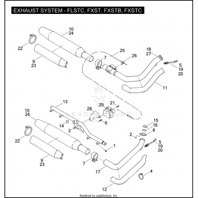 EXHAUST SYSTEM - FLSTC, FXST, FXSTB, FXSTC