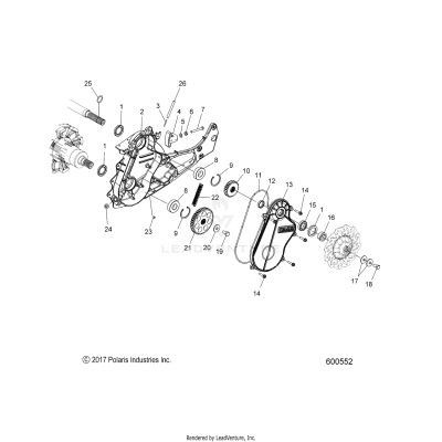 DRIVE TRAIN, CHAINCASE - S20EKL8RS ALL OPTIONS (600552)