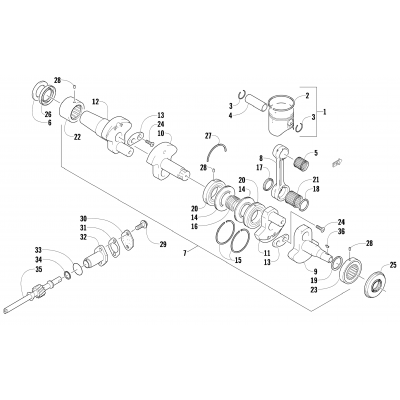 PISTON AND CRANKSHAFT