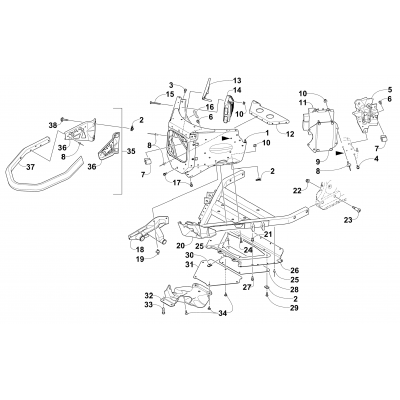 FRONT BUMPER AND FRAME ASSEMBLY