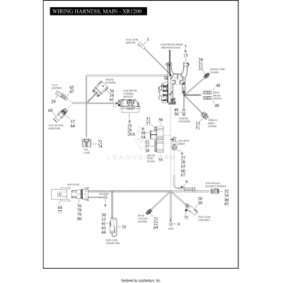 WIRING HARNESS, MAIN - XR1200 (2 OF 2)