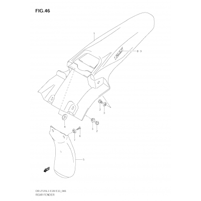 REAR FENDER (DR-Z125L3 E33)