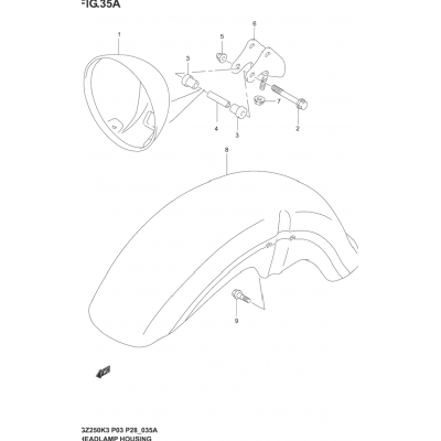 HEADLAMP HOUSING (MODEL K3)