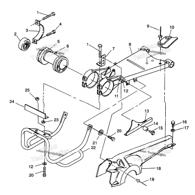 Swing Arm/Guard Mounting 6X6 350L