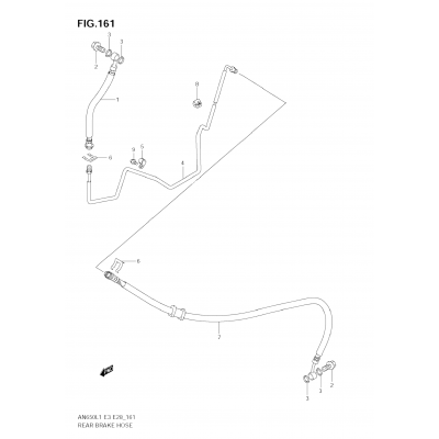 REAR BRAKE HOSE (AN650 L1 E33)